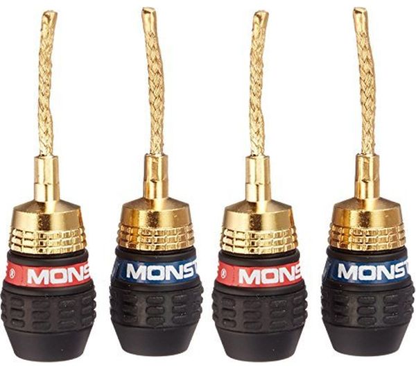 MONSTER QuickLock MKII Gold Flex Pin Connector Pair - Pack of 2, Gold