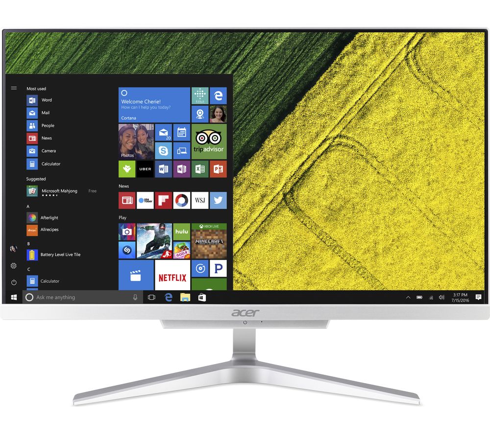 ACER C22-865 21.5″ Intel® Core i3 All-in-One – 1 TB HDD, Silver, Silver