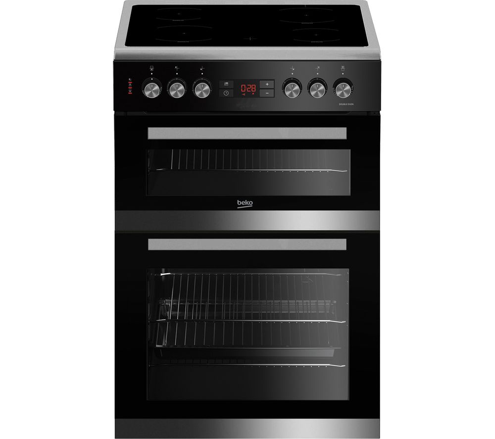 BEKO JDC683X 60 cm Electric Ceramic Cooker – Stainless Steel & Black, Stainless Steel