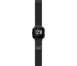 Fitbit Versa Steel Loop Strap - Black, Small