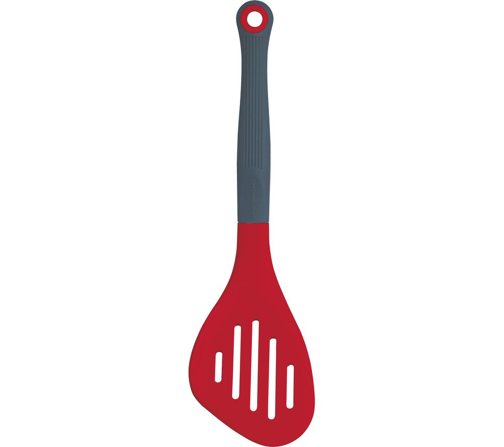 Multi-Function Silicone Turner - Grey & Red, Grey