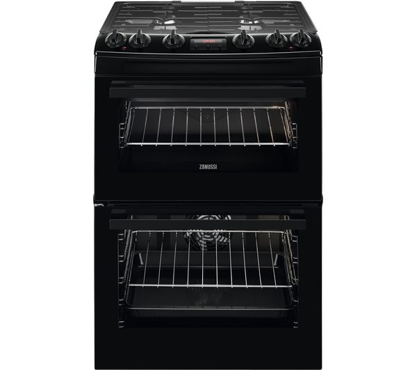 Zanussi Zck66350ba 60 Cm Dual Fuel Cooker Black