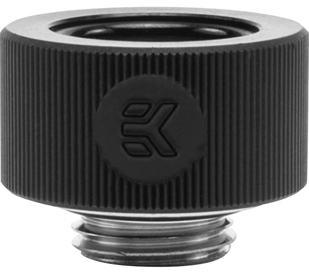 EK COOLING EK-HDC Hard Tube Fitting - 16 mm, Elox Black, Black