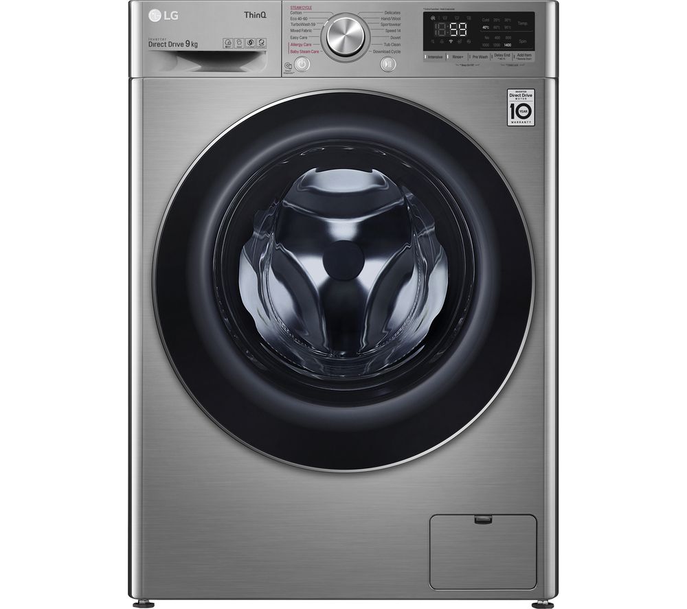 LG TurboWash with AI DD V7 F4V709STSE WiFi-enabled 9 kg 1400 Spin Washing Machine - Graphite, Graphite