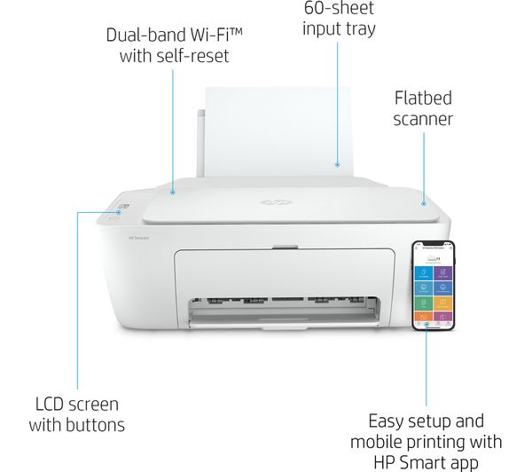 7FR50B #629 - HP DeskJet 2724 All-in-One Wireless Inkjet Printer