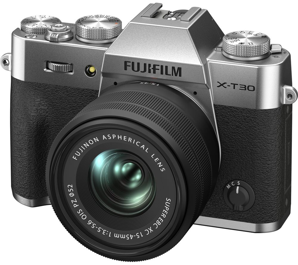 X-T30 II Mirrorless Camera with FUJINON XC 15-45 mm f/3.5-5.6 OIS PZ Lens - Silver