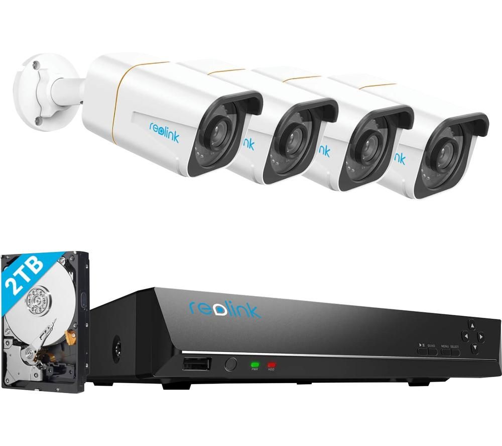 PoE AI NVS8-5KB4-A 8-channel 4K Ultra HD NVR Security System - 2 TB, 4 Cameras
