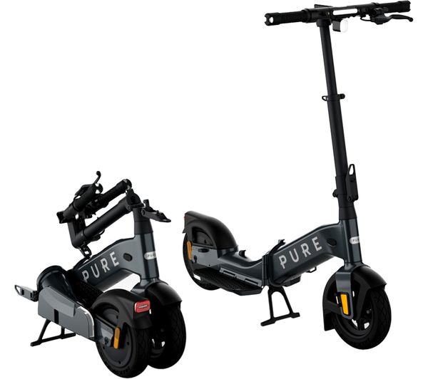 Image of PURE ELECTRIC Pure Advance Flex Electric Folding Scooter - Mercury Grey