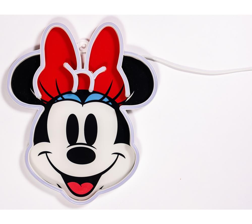 Disney Minnie Mouse Face LED Wall Lamp - Red & White 