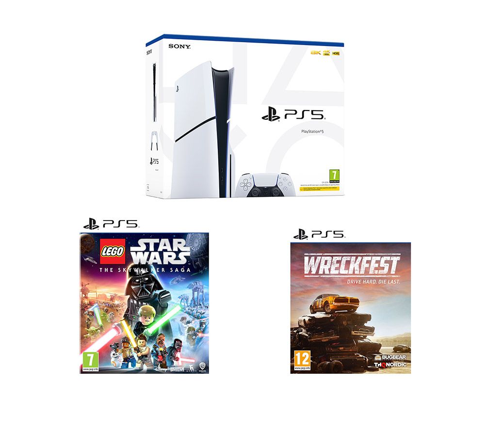 PlayStation 5 (Model Group - Slim), Wreckfest & LEGO Star Wars: The Skywalker Saga Bundle