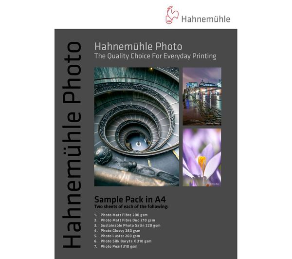Hahnemuehle Sample Pack A4 Glossy Matte Photo Paper 14 Sheets