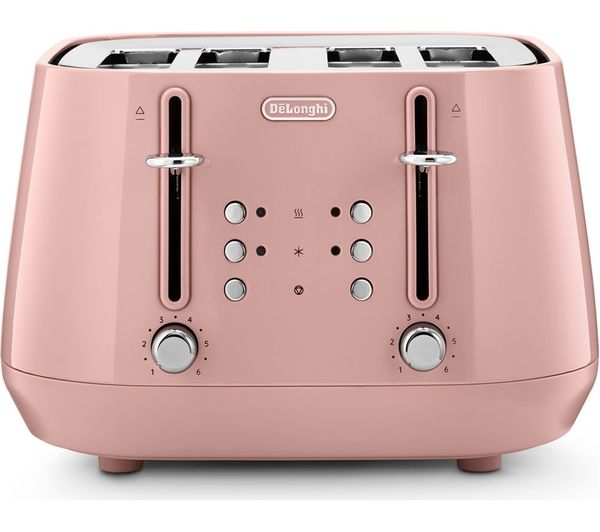 Delonghi Eclettica Cty4003pk 4 Slice Toaster Pink