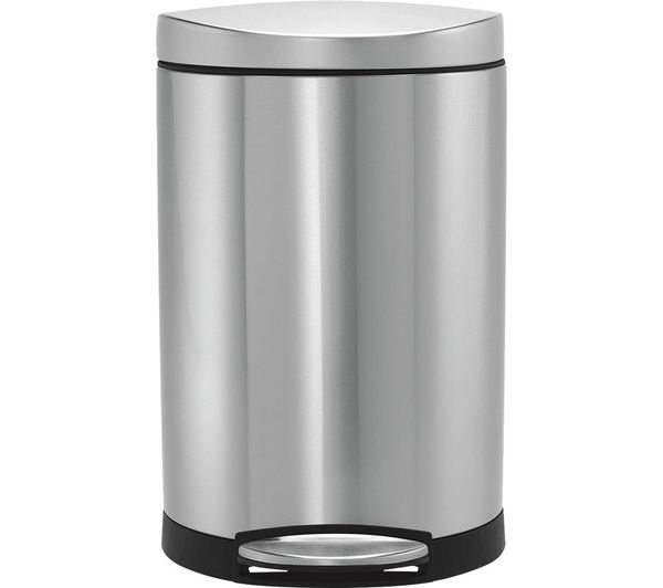 Simplehuman Cw1833 10 Litre Circular Rubbish Bin Matte Stainless Steel