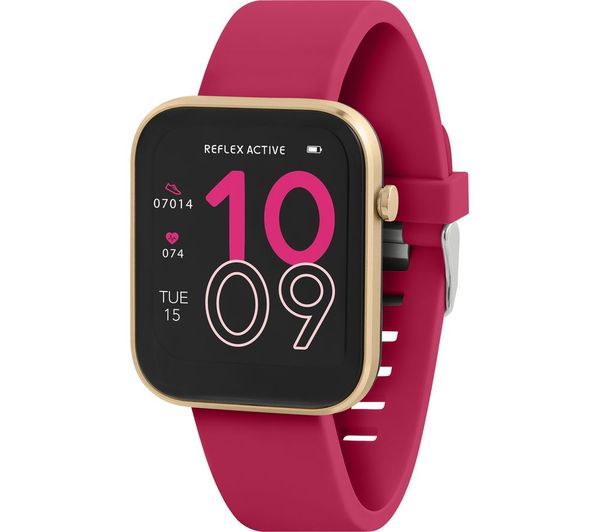 Reflex Active Series 12 Smart Watch Pink Silicone Strap