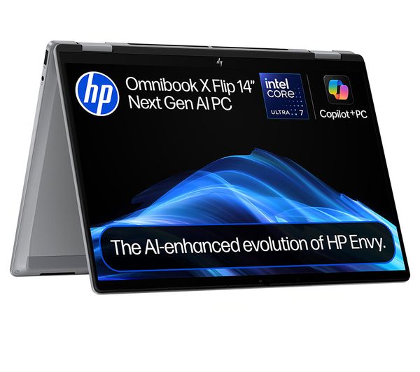 Hp Omnibook X Flip Ngai 14 2 In 1 Laptop Intel® Core™ Ultra 7 1 Tb Ssd Meteor Silver