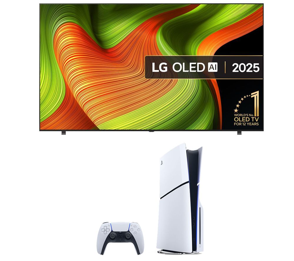B5 77" OLED AI 4K HDR Smart TV 2025 (OLED77B56LA) & PlayStation 5 (Model Group, Slim) Bundle