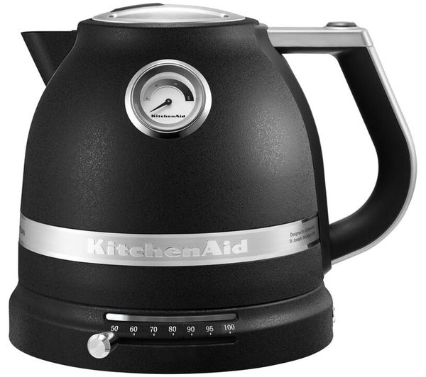 An image of KITCHENAID Artisan Variable Temperature 5KEK1522BBK Jug Kettle - Cast Iron Black