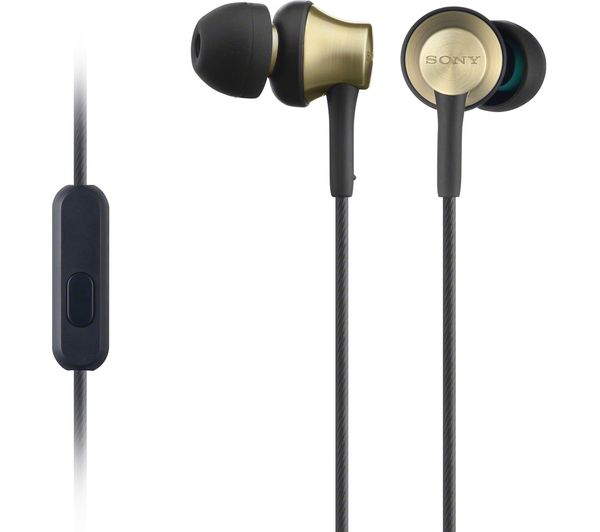 Image of SONY MDR-EX650APT Headphones - Black & Gold