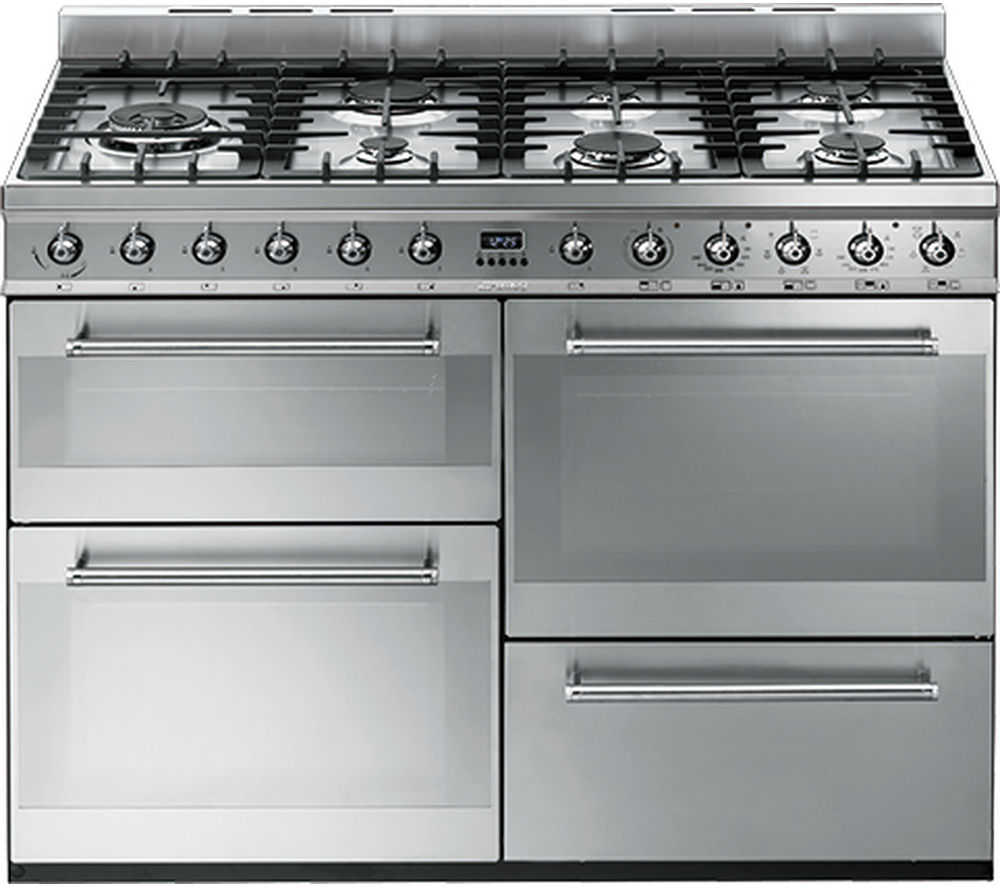 SMEG Symphony SYD4110 110 cm Dual Fuel Range Cooker – Stainless Steel, Stainless Steel