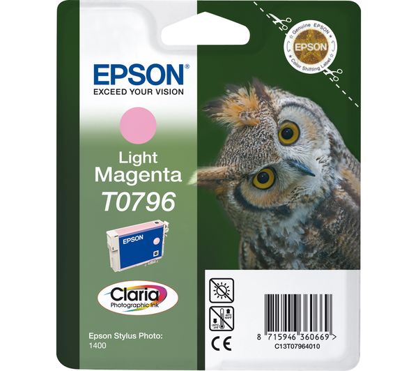 EPSON T0796 Owl Light Magenta Ink Cartridge, Magenta