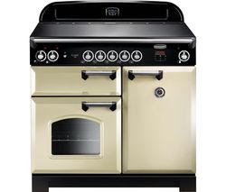 RANGEMASTER Classic 100 cm Electric Induction Range Cooker - Cream & Chrome