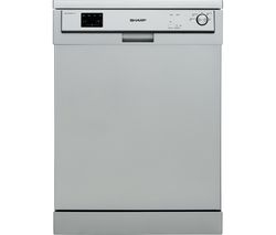 SHARP QW-DX13F47S Full-size Dishwasher - Silver