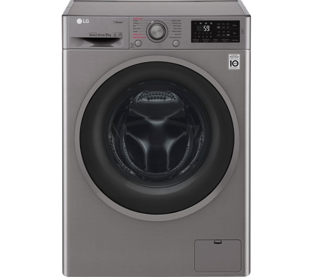 LG F4J609SS NFC 9 kg 1400 Spin Washing Machine - Graphite, Graphite