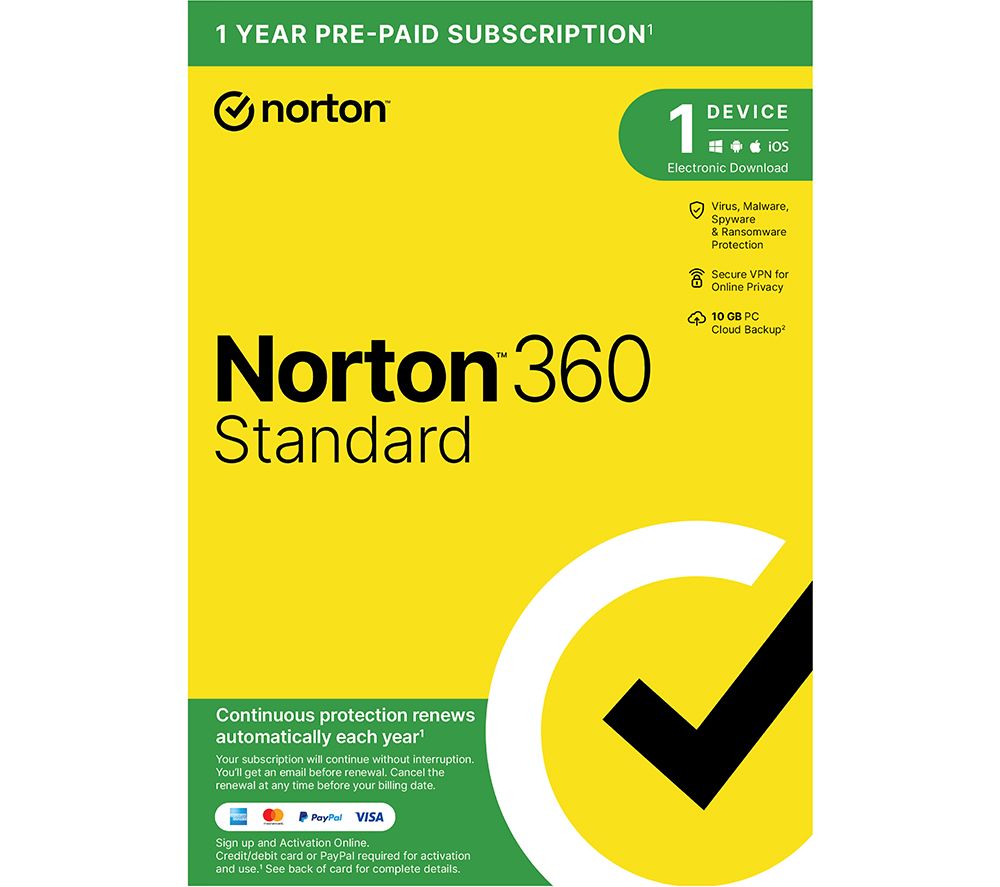 NORTON 360 Standard - 1 year for 1 device