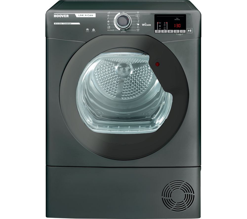 HOOVER Link X Care HLX C9DRGR WiFi-enabled 9 kg Condenser Tumble Dryer - Graphite, Graphite