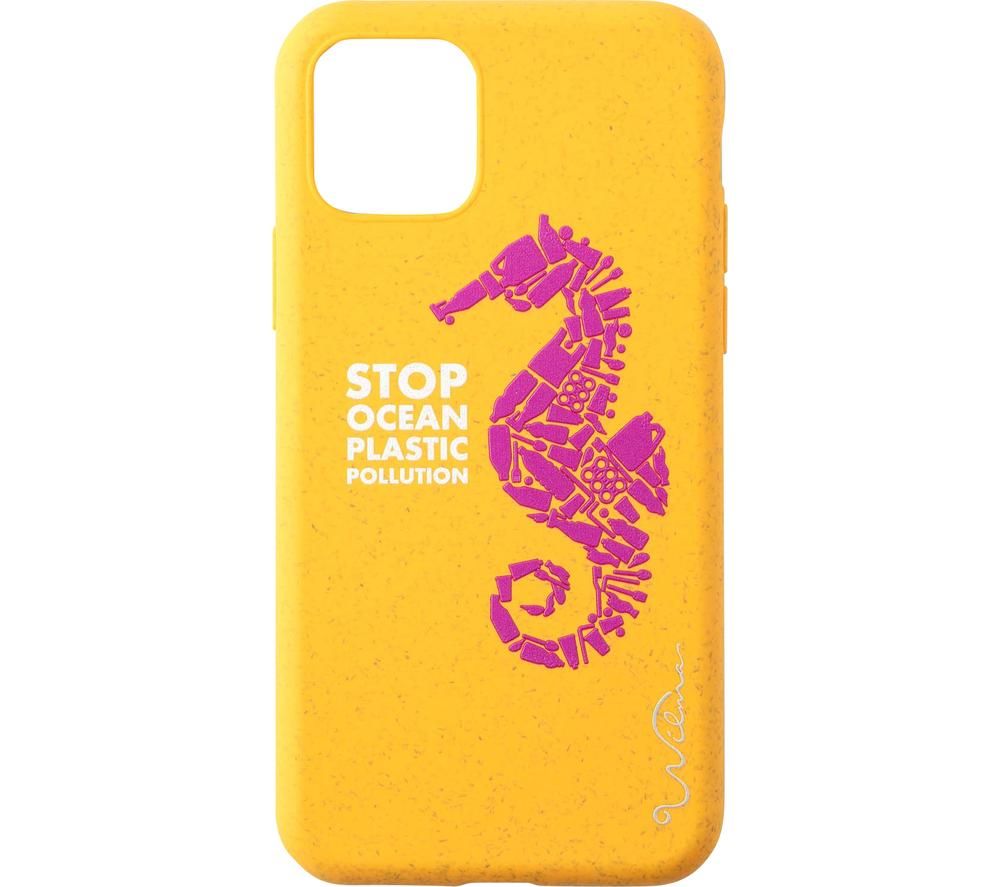 Stop Ocean Plastic Pollution Seahorse iPhone 11 Pro Case - Pink & Yellow