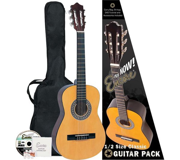 Encore Enc12oft Acoustic Guitar Bundle Natural
