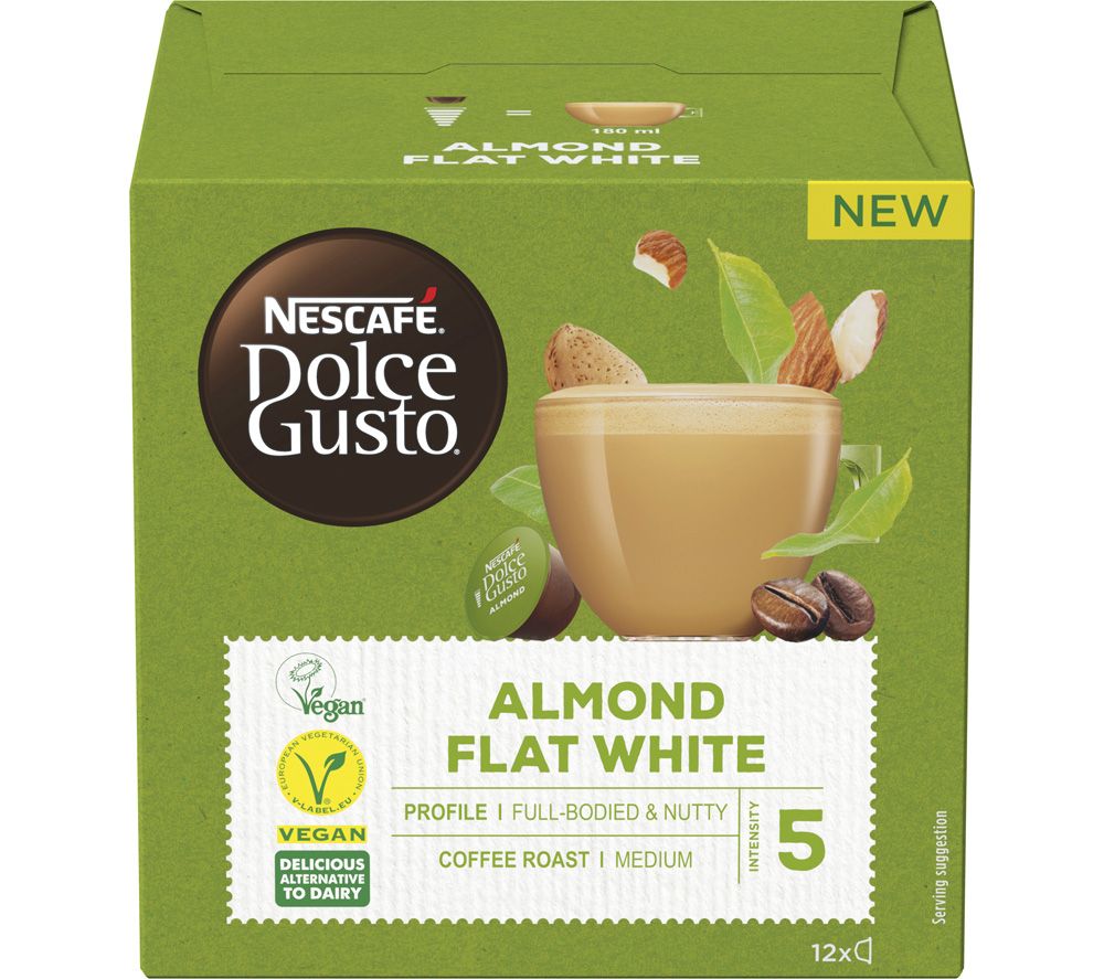 Dolce Gusto Plant Based Almond Flat White Coffee Pods - Pack of 12