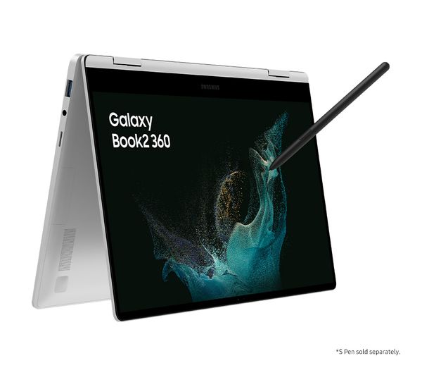 Image of SAMSUNG Galaxy Book2 360 13.3" 2 in 1 Laptop - Intel® Core™ i5, 256 GB SSD, Silver