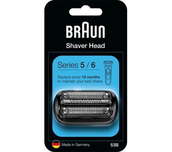 Image of BRAUN Series 5 & 6 New Gen 53B Electric Shaver Head Replacement - Black
