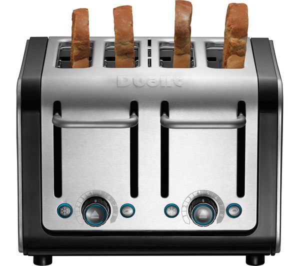 Dualit Architect 46505 4 Slice Toaster Black Brushed Stainless Steel