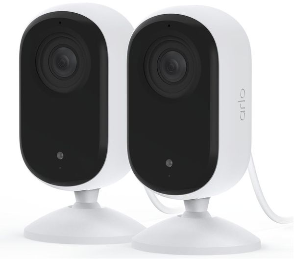 Arlo Essential 2k Quad Hd Wifi Security Camera 2 Cameras White