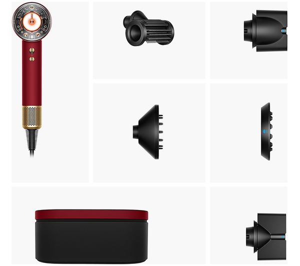 An image of DYSON Supersonic Nural Straight+Wavy Hair Dryer - Red Velvet