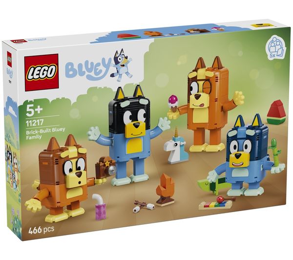 An image of LEGO 11217 Brick-Built Bluey Family Set