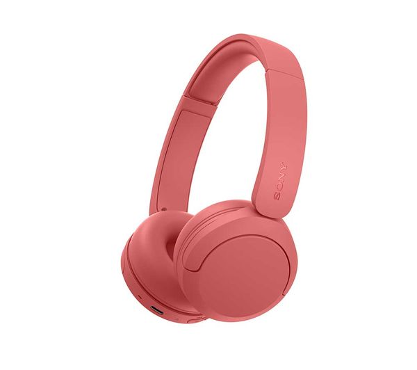 An image of SONY WH-CH535 Wireless Bluetooth Headphones - Coral Red