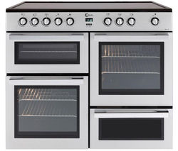FLAVEL MLN10CRS Electric Ceramic Range Cooker - Silver & Chrome