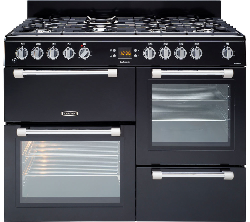 LEISURE Cookmaster CK110F232K Dual Fuel Range Cooker - Black & Chrome, Black