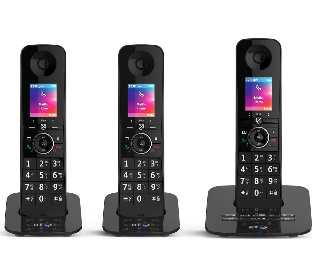 Buy Bt Premium Cordless Phone Triple Handsets Free Delivery Currys