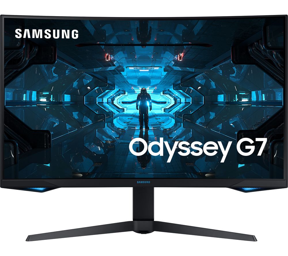 SAMSUNG Odyssey G75 LC27G75TQSUXEN Quad HD 27" Curved QLED Gaming Monitor - Black