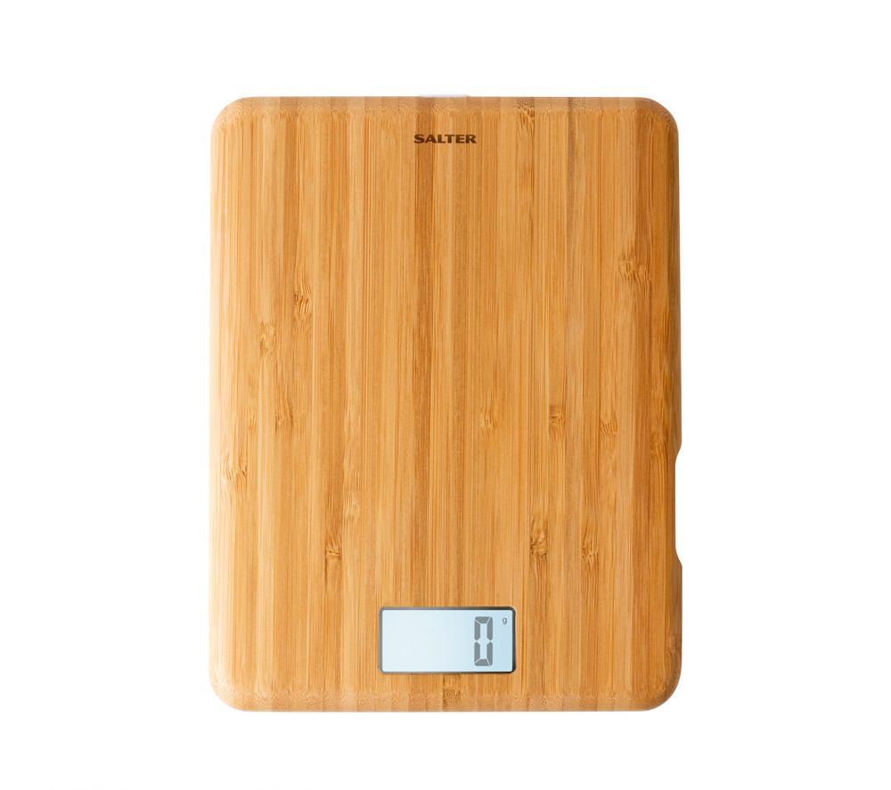 SALTER 1094 WDDR Eco Bamboo Digital Kitchen Scales - Bamboo