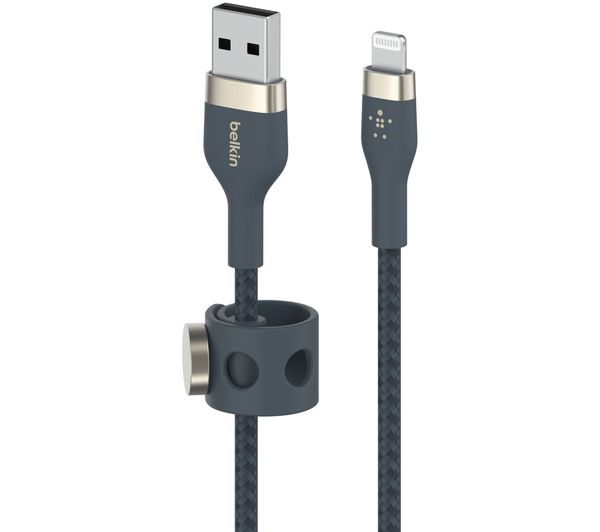 Image of BELKIN CAA010bt1MBL Lightning to USB Type-C Cable - Blue, 1 m