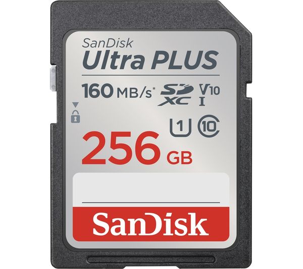 Image of SANDISK Ultra Plus Class 10 SDXC Memory Card - 256 GB