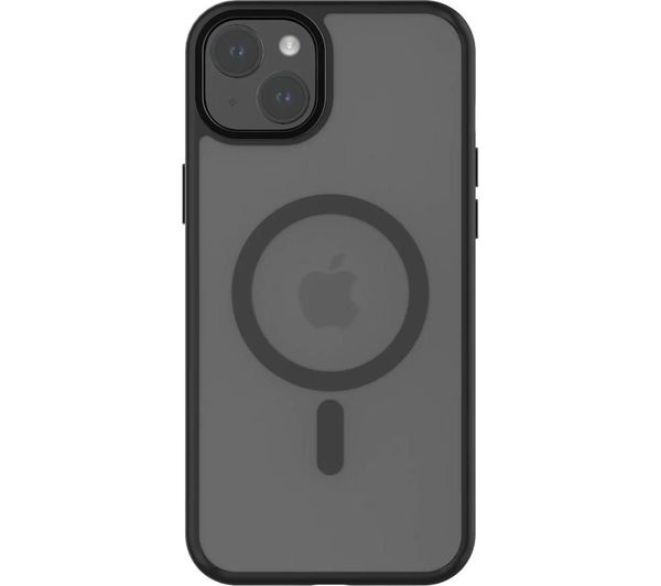 An image of QDOS HYBRID SOFT + SNAP MagSafe iPhone 15 Plus Case - Clear & Black