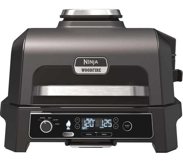 Ninja Woodfire Pro Xl Og850uk Outdoor Electric Bbq Grill Smoker Black Grey