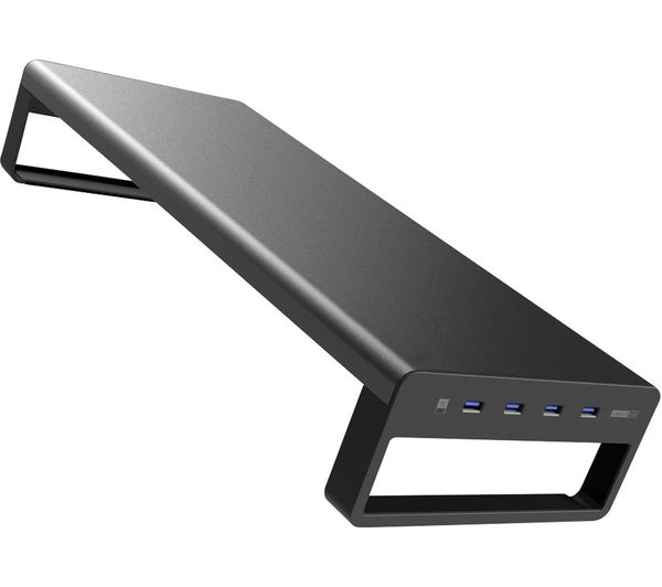 Essentials Monitor Stand With Usb Dock Black