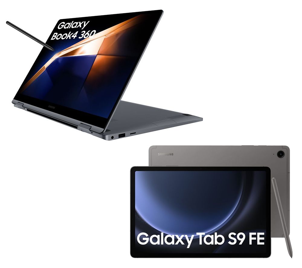 Galaxy Book4 360 15.6" 2 in 1 Laptop (Intel® Core™ 7, 512 GB SSD, Grey) & Galaxy Tab S9 FE 10.9" Tablet (128 GB, Grey) Bundle